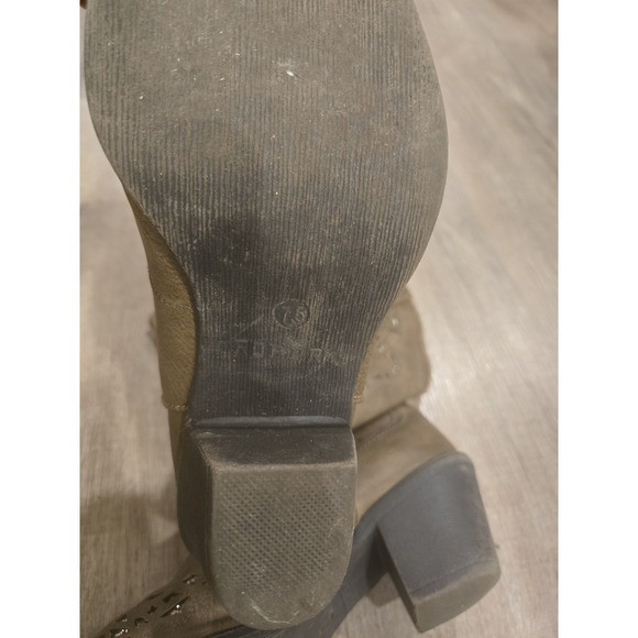 Women's Roper Western Cowboy Brown Boots Metallic underlay Size 7.5 - Picture 9 of 9